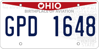 OH license plate GPD1648
