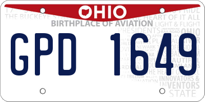 OH license plate GPD1649