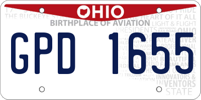 OH license plate GPD1655