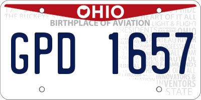 OH license plate GPD1657