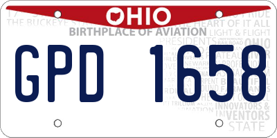 OH license plate GPD1658