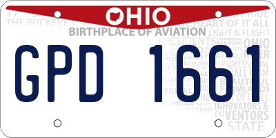 OH license plate GPD1661