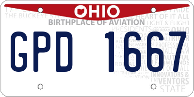 OH license plate GPD1667