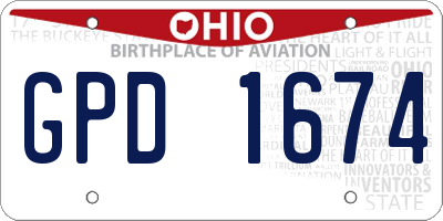 OH license plate GPD1674