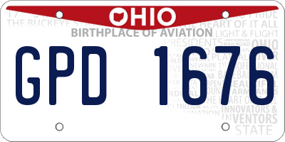OH license plate GPD1676
