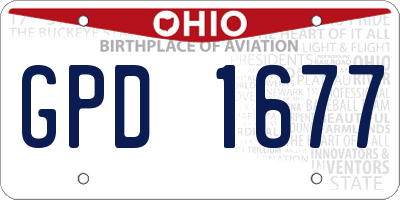 OH license plate GPD1677