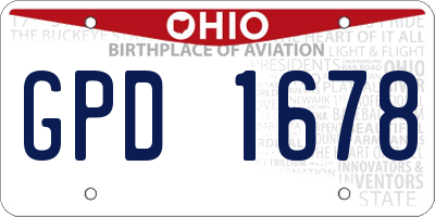 OH license plate GPD1678