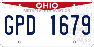 OH license plate GPD1679