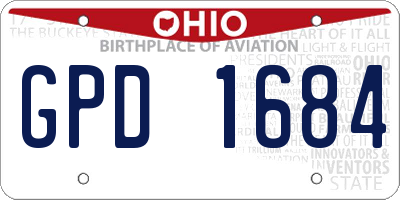 OH license plate GPD1684