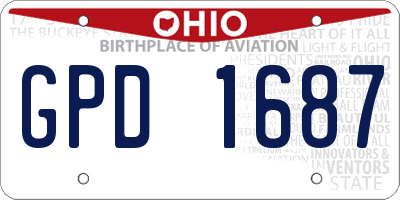 OH license plate GPD1687