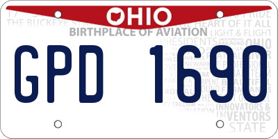 OH license plate GPD1690