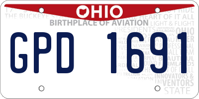 OH license plate GPD1691