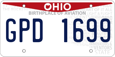 OH license plate GPD1699