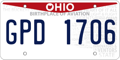 OH license plate GPD1706