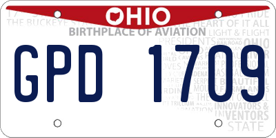 OH license plate GPD1709