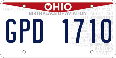OH license plate GPD1710