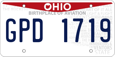 OH license plate GPD1719