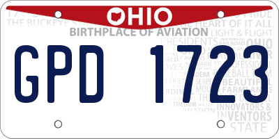 OH license plate GPD1723