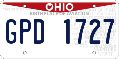 OH license plate GPD1727