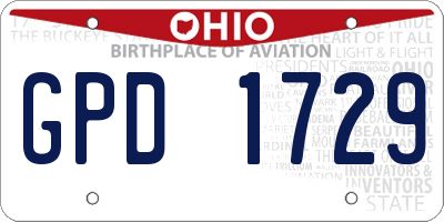 OH license plate GPD1729