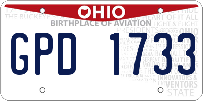 OH license plate GPD1733