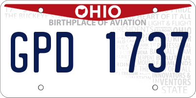 OH license plate GPD1737