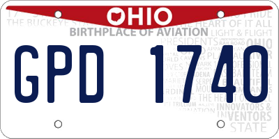 OH license plate GPD1740