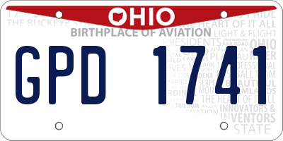 OH license plate GPD1741