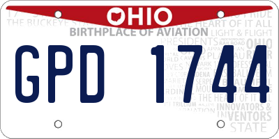 OH license plate GPD1744