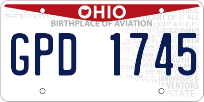 OH license plate GPD1745