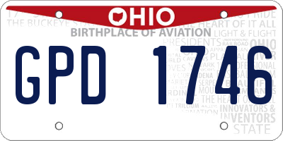 OH license plate GPD1746