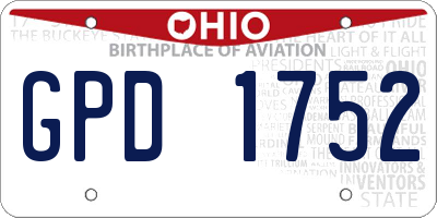 OH license plate GPD1752