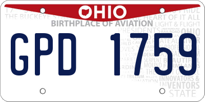 OH license plate GPD1759