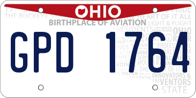 OH license plate GPD1764