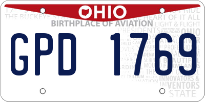 OH license plate GPD1769