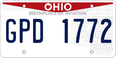 OH license plate GPD1772