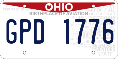 OH license plate GPD1776