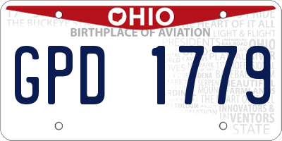 OH license plate GPD1779