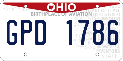 OH license plate GPD1786