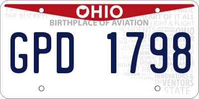 OH license plate GPD1798