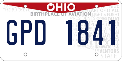 OH license plate GPD1841