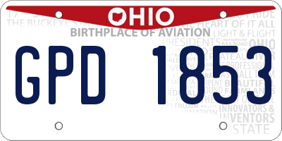 OH license plate GPD1853