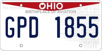 OH license plate GPD1855