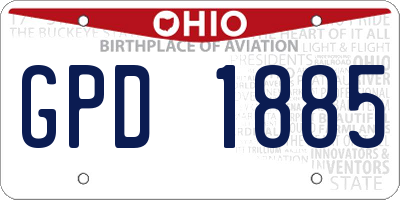 OH license plate GPD1885