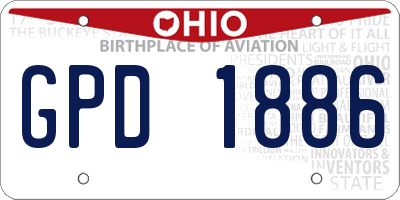 OH license plate GPD1886