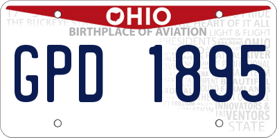 OH license plate GPD1895