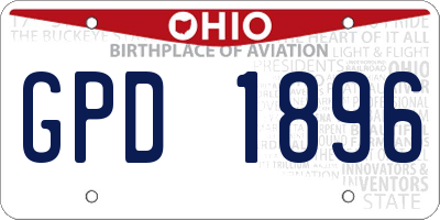 OH license plate GPD1896