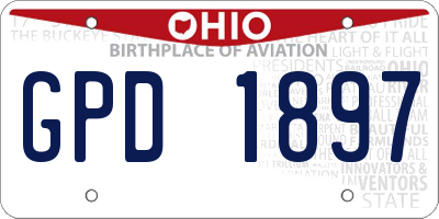 OH license plate GPD1897