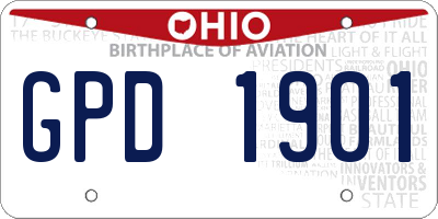 OH license plate GPD1901