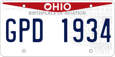 OH license plate GPD1934
